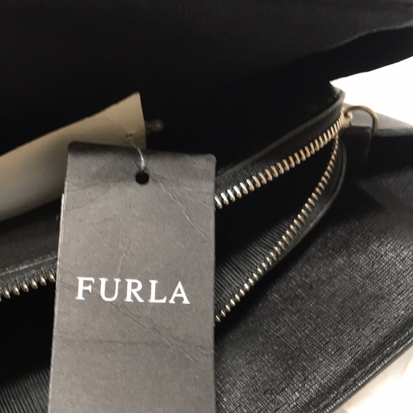 Furla business travel leather bag with double straps. Made in Italy. NWT - Picture 8 of 11